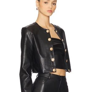 Lioness Amelie Cropped Jacket in Onyx Size small